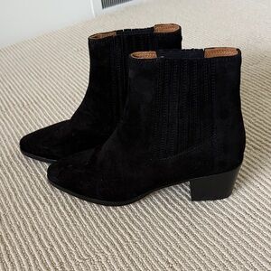 rag & bone Black Suede Ankle Boots